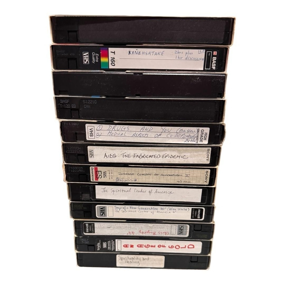 Vintage Lot Mixed Brand VHS Educational Tapes Kanehsatake AIDS Drugs Alcohol